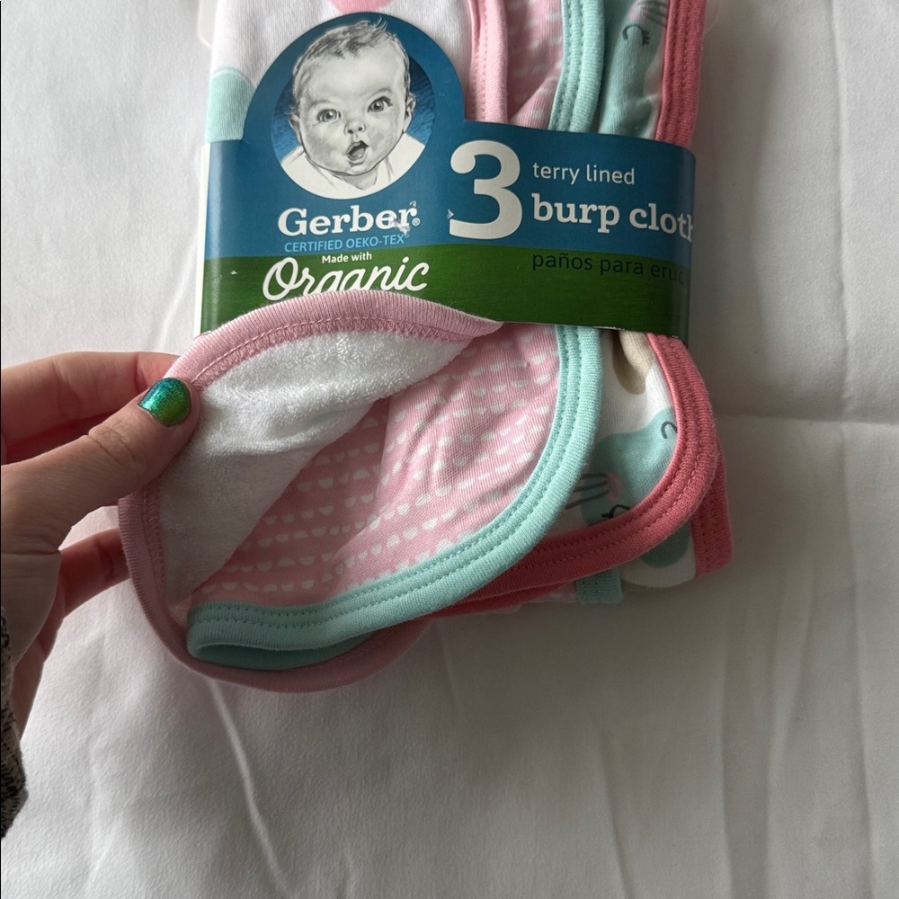 Gerber Baby Burp Cloths NWT - Picture 5 of 6
